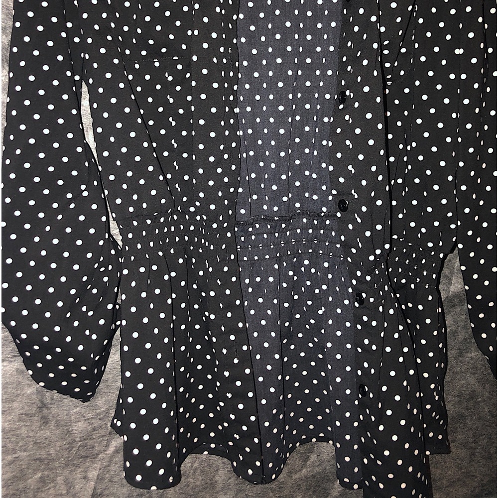 Black & White Button Down Blouse | M